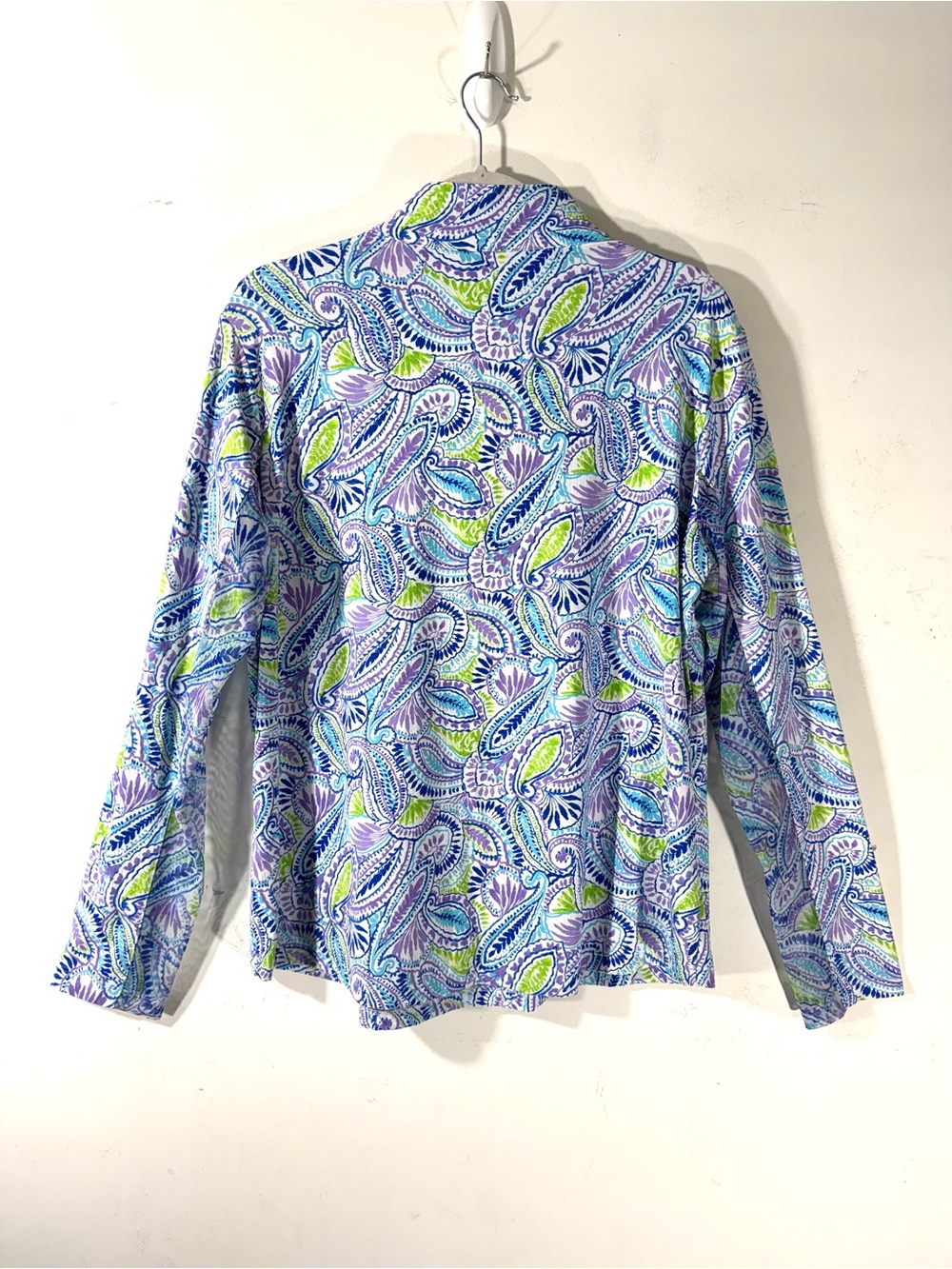 IBKUL UPF 50 Sun Shirt Paisley Long Sleeve Golf Tennis 1/4 Zip XL - Picture 6 of 11